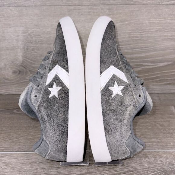 Converse Point Star Ox Cool Gray Leather White Women’s Sz 7 Low Top Sneakers - Picture 10 of 10